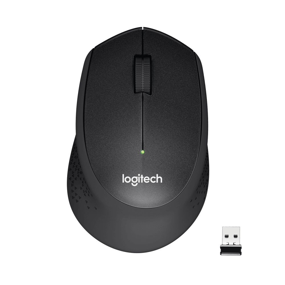 Logitech Мышь беспроводная M330 Silent Plus, черный #1