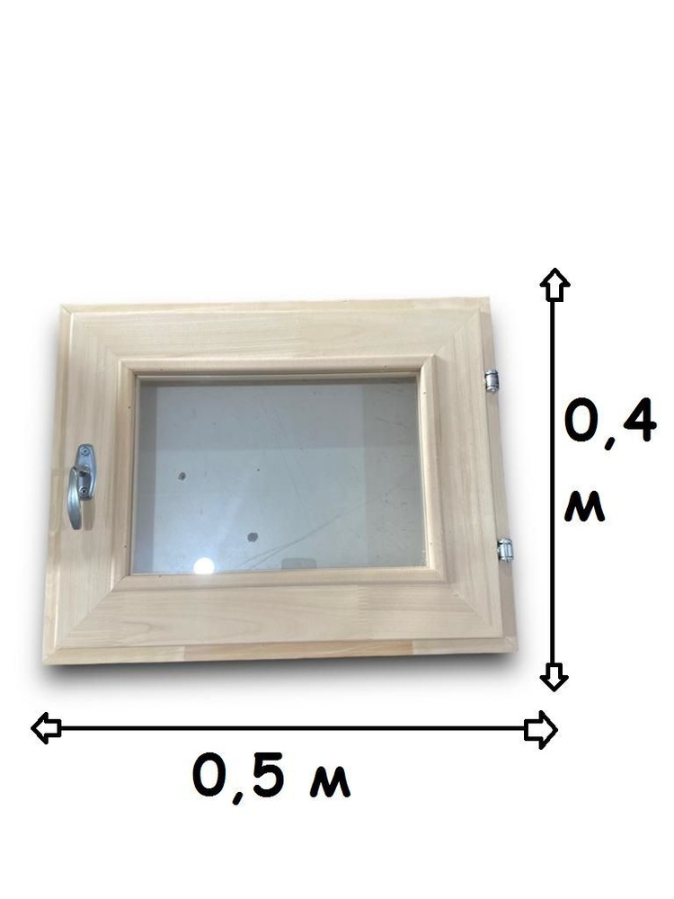 Окно(форточка), 40х50см,не тонированная, двойное стекло, из липы  #1