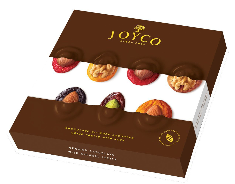 Подарочный набор JOYCO Шоколадные конфеты Ассорти сухофруктов в шоколаде с орехами, 157г  #1