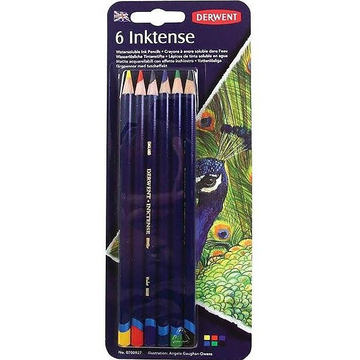 Набор акварельных карандашей Derwent "Inktense" 6 цветов в блистере  #1