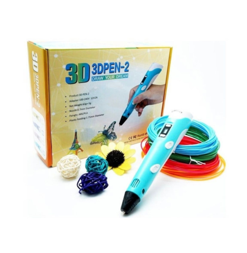3D ручка 3DPEN-2 ГУЛУБАЯ #1