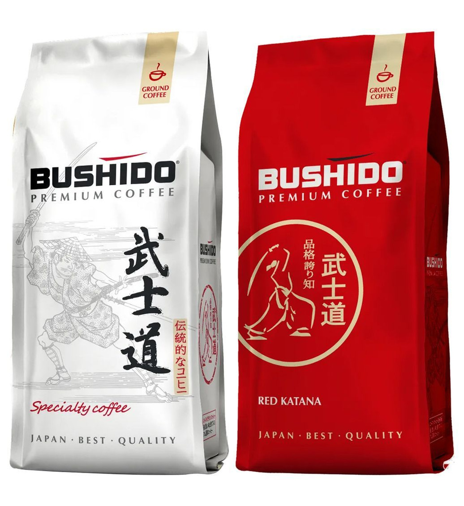 Кофе молотый Bushido набор (Specialty Coffe + Red Katana), 227г х 2шт #1