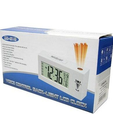 Часы будильник электронные с проекцией времени DS-618 /55 755/  #1