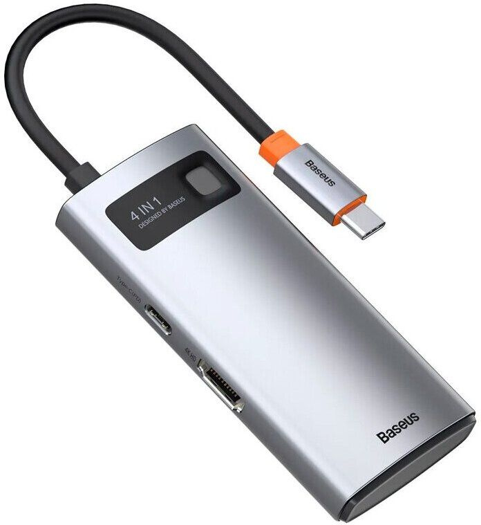 USB-хаб Baseus CAHUB-CY0G Type-C to USB2.0+USB3.0+HDMI+Type-C Gray #1