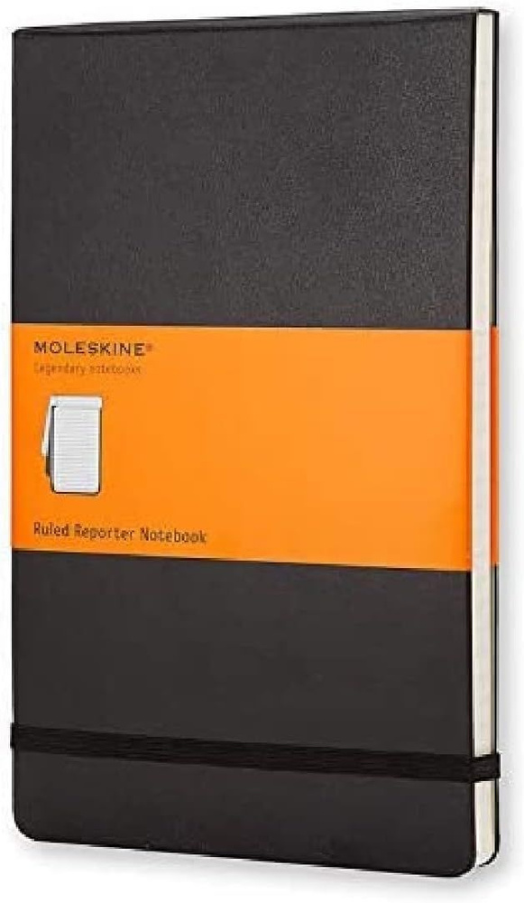 Блокнот Moleskine REPORTER Pocket 90x140мм 192стр. линейка твердая обложка черный  #1