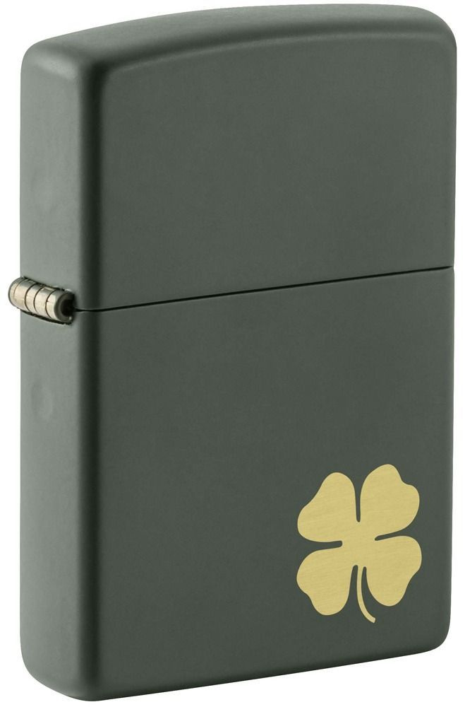 Зажигалка ZIPPO Four Leaf Clover Покрытие Green Matte Латунь