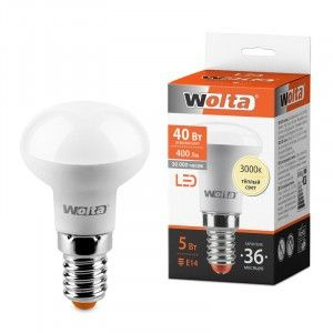 Светодиодная LED лампа Wolta лампа R39 E14 5W(400Lm) 3000K 2K 69X39 25Y39R5E14 (упаковка 18 штук),  #1