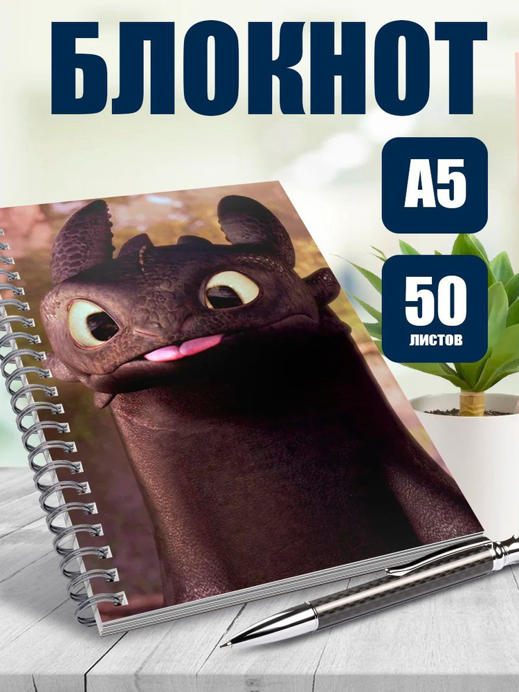 Блокнот в точку А5 мультфильм Как приручить дракона, 50 листов  #1