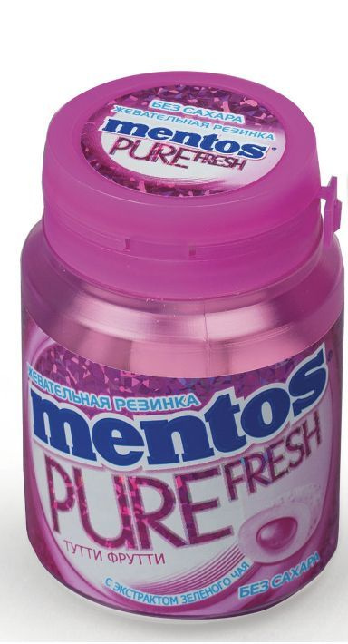 Жевательная резинка MENTOS Pure Fresh (Ментос) Тутти-Фрутти 54 г банка  #1