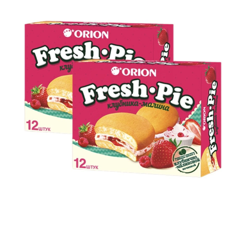 Orion Пирожное Fresh Pie Клубника и малина, 300 г х 2 шт #1