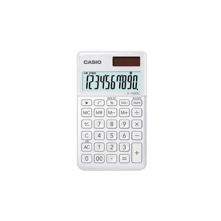 Калькулятор Casio SL-1000SC-WE-W-EP Карманный маленький калькулятор для дома школы и офиса  #1