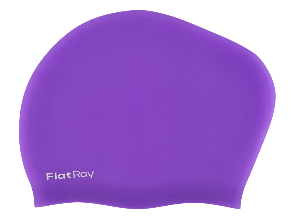 Шапочка для плавания для длинных волос Flat Ray Long Hair Silicone Swim Cap, S/M, цвет Пурпурный.  #1