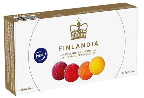 Фруктовый мармелад Fazer Finlandia со-вкусами клубники, черная смородины, лимона, абрикоса, 260 г. Финляндия. #1