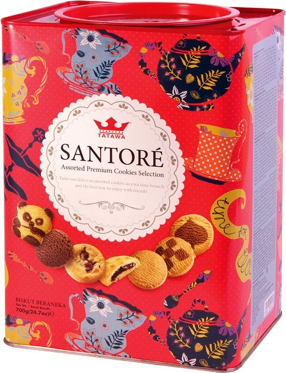 Печенье Tatawa сдобное Santore ассорти, 700 гр, ЖБ #1