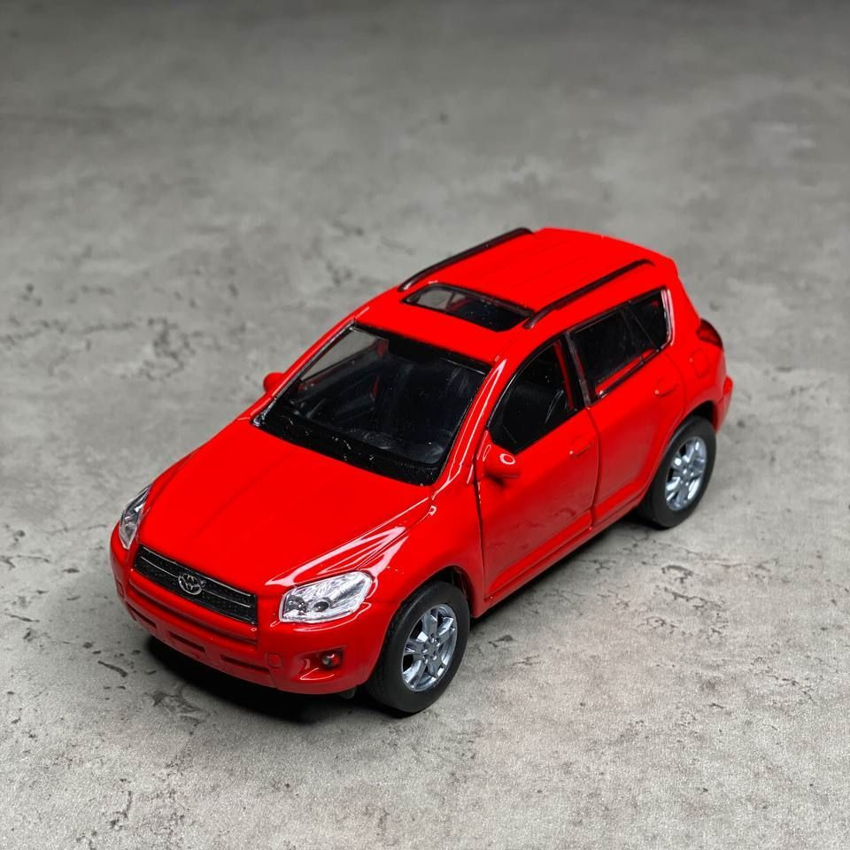 Металлическая машинка Toyota RAV4 Тойота Рав 4 Welly, инерционная, цвет Красный  #1