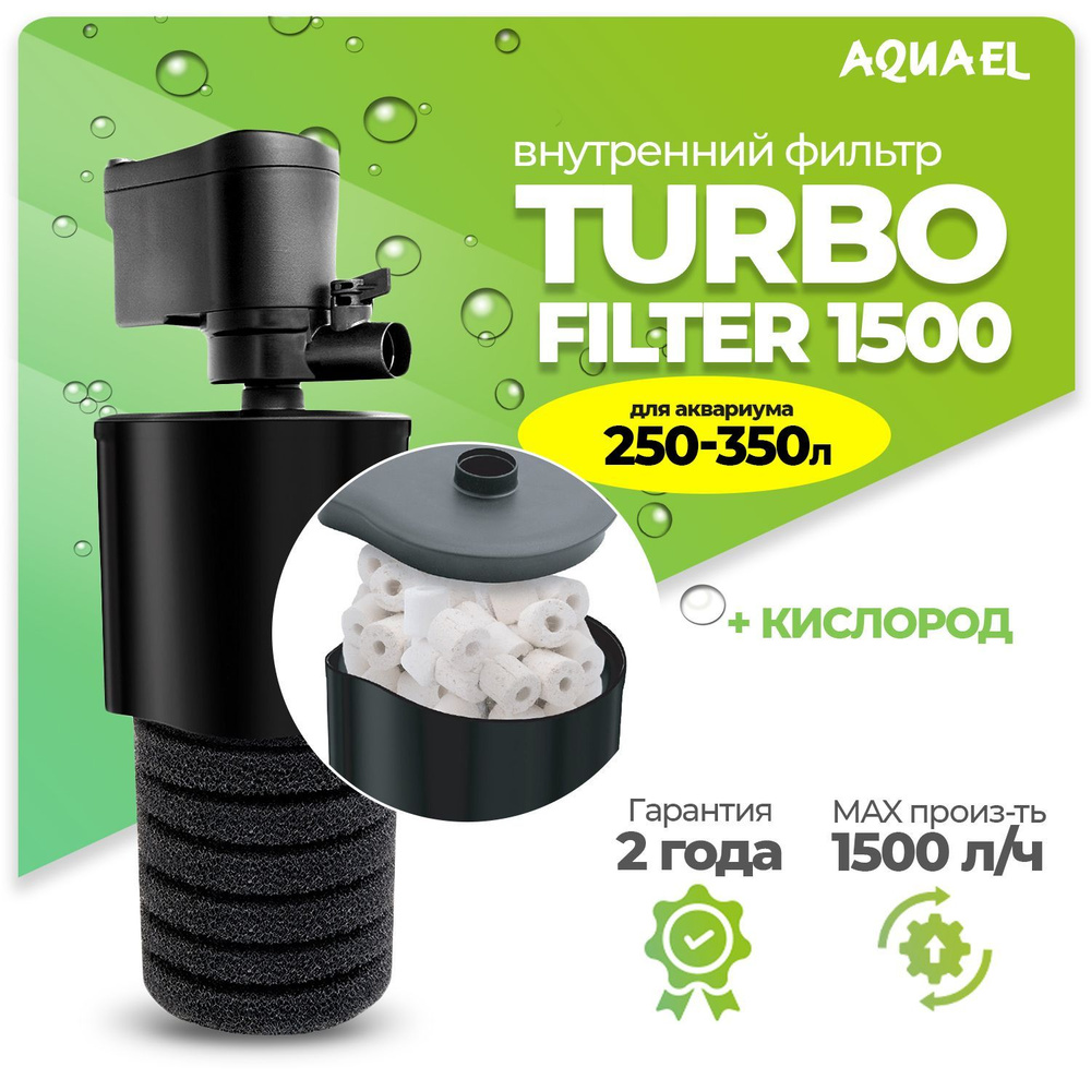 Внутренний фильтр AQUAEL TURBO FILTER 1500 для аквариума 250 - 350 л #1