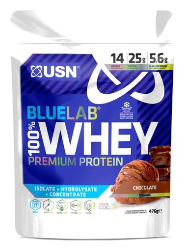 Сывороточный протеин 100% WHEY BLUE LAB USN / 100% ВЭЙ БЛЮ ЛАБ ЮСН со вкусом шоколада, 476 грамм  #1