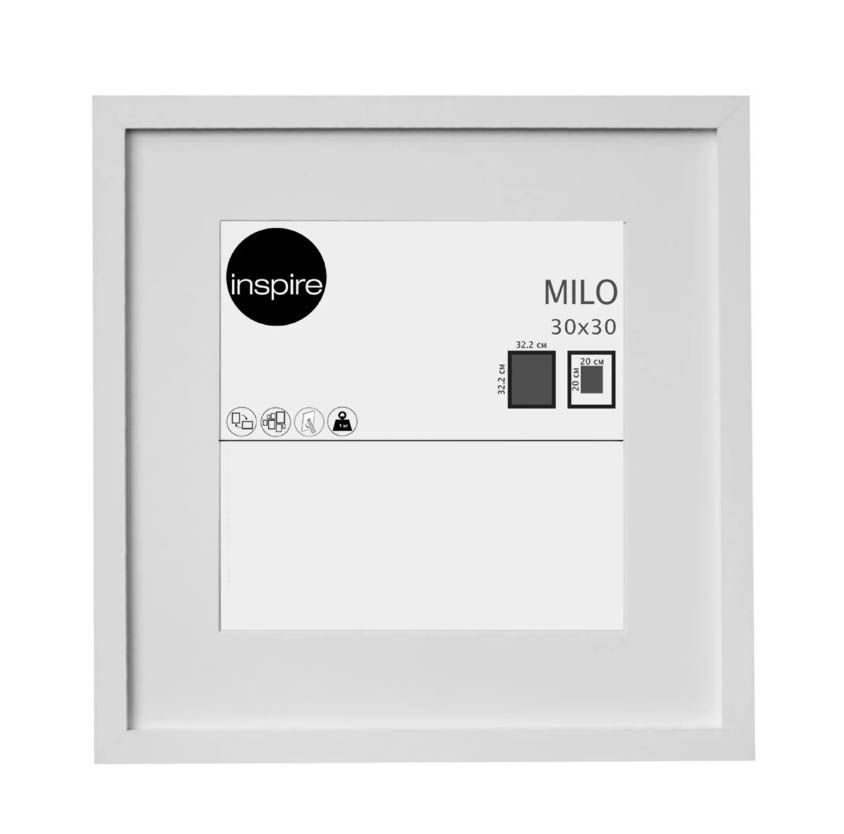 Рамка Inspire Milo 30x30 см цвет белый #1