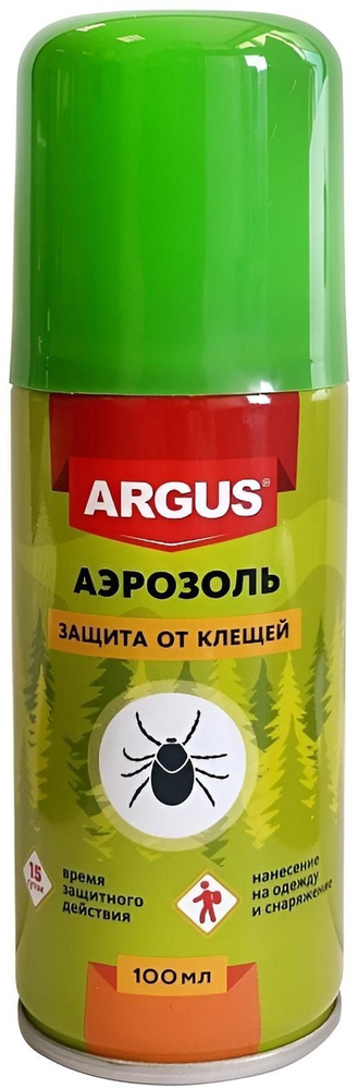 Аэрозоль антиклещ ARGUS, защита от клещей, блох, комаров, мокрецов, москитов, 100 мл  #1