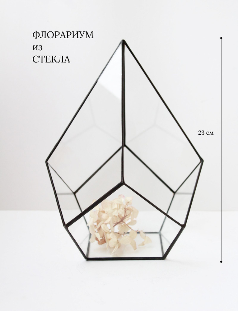 Флорариум Дельтоид h-23см, Glass Flowers #1