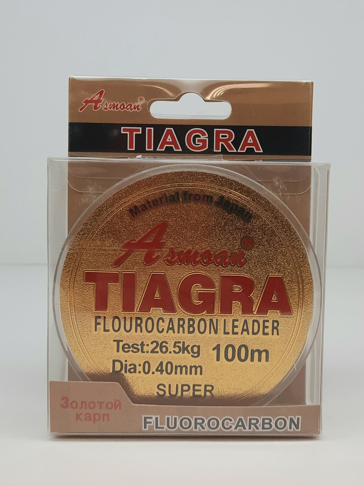 Леска TIAGRA FLUOROCARBON LEADER ASMOAN флюорокарбон 0.40 мм. 26.50 кг. 100 м. #1