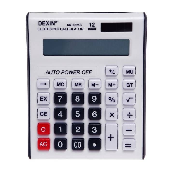 Калькулятор настольный DEXIN 12 - разрядный КК - 8825В, 1 шт. #1