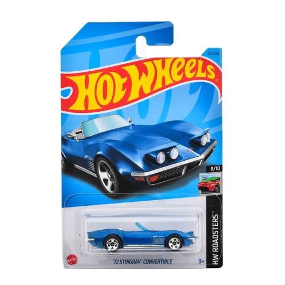 HKG60 Машинка металлическая игрушка Hot Wheels коллекционная модель 72 STINGRAY CONVERTIBLE синий  #1