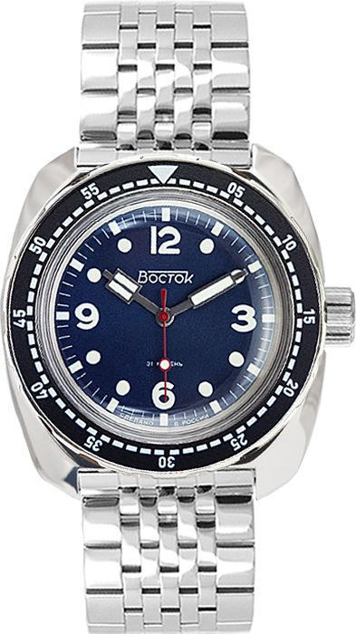 Российские наручные часы Восток Амфибия 71068A на браслете  #1