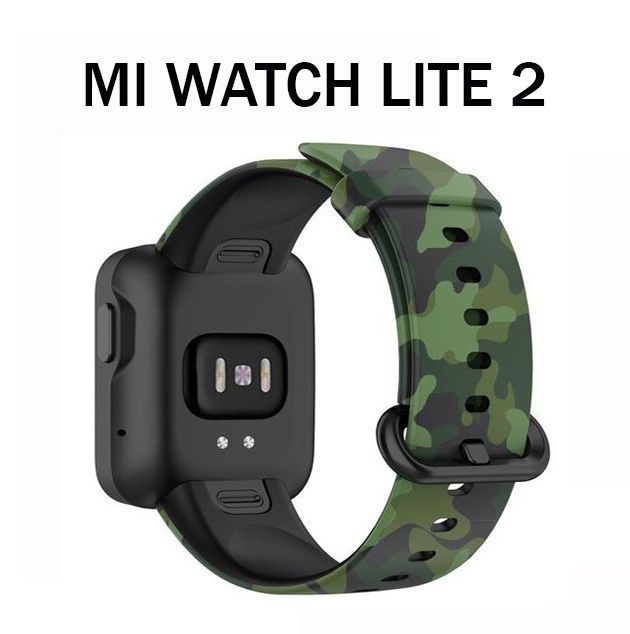 Силиконовый ремешок для Xiaomi Mi Watch Lite 2 / Redmi Watch 2 Lite, хаки, камуфляж  #1