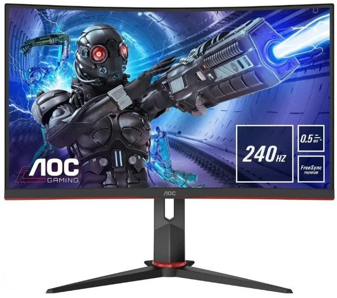 AOC 27" Монитор Gaming C27G2ZU, черный, красный #1