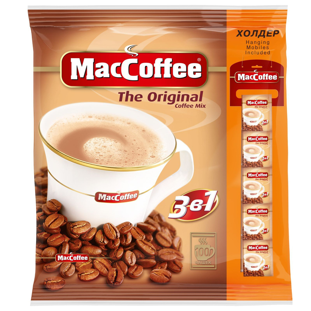 Кофейный напиток MacCoffee Мак 3в , 100 шт по 20 г - купить с доставкой по  выгодным ценам в интернет-магазине OZON (1196367911)