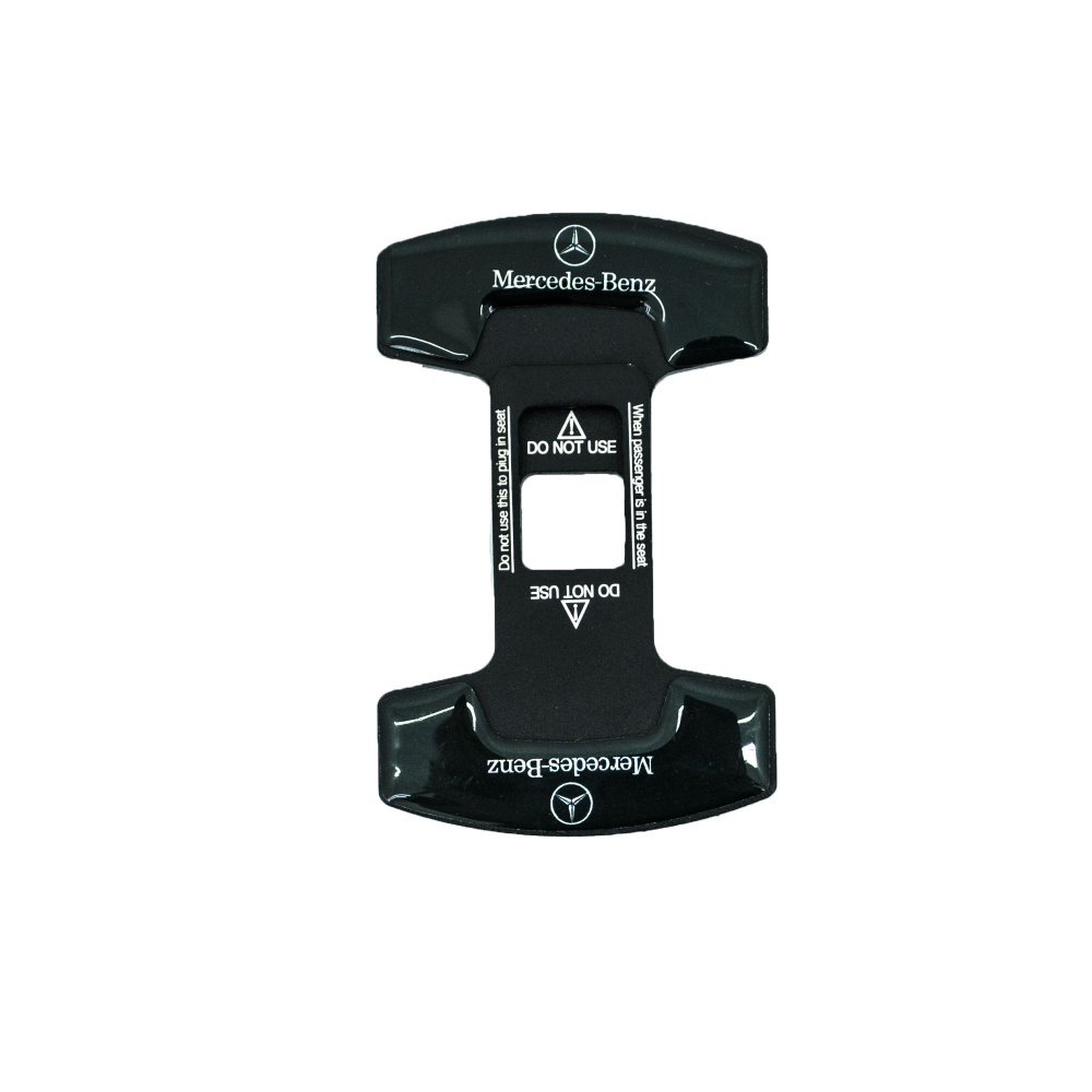 Заглушка в ремень безопасности для Mercedes-Benz, двухсторонняя, металл+силикон  #1