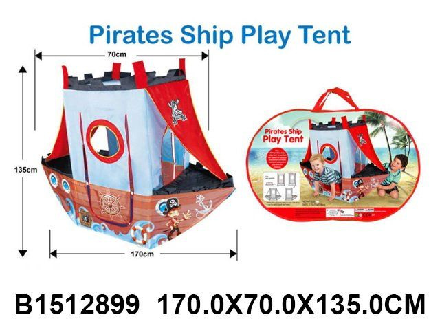 Игровой домик-палатка "Пиратский корабль", размер в собранном виде 170*70*135 см, в сумочке 63*41*9 см #1
