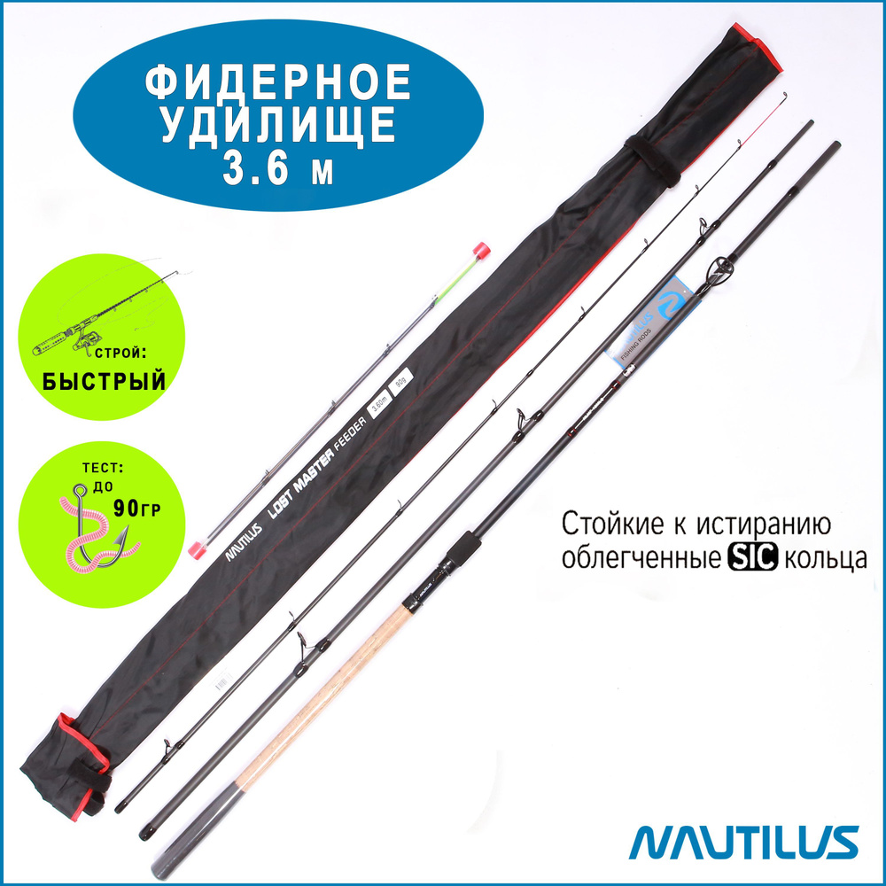 Удилище Nautilus Lost Master Feeder до 90гр, 360см купить по выгодным ...