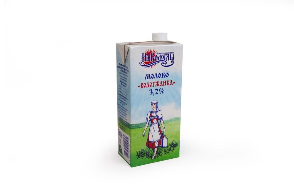 Вологжанка Молоко 3.2% 1000мл. 12шт. #1
