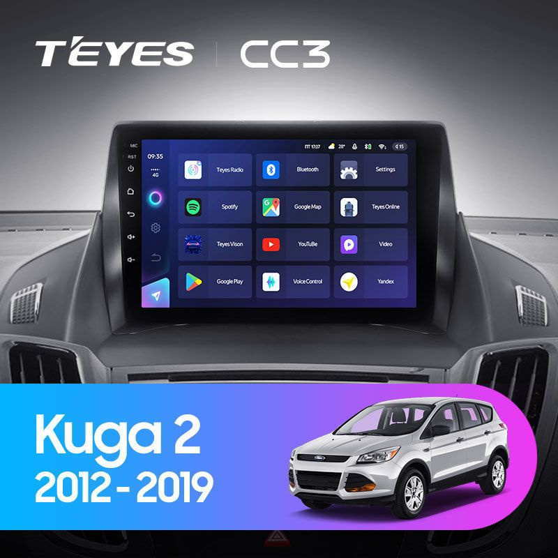 Магнитола для авто, TEYES Магнитола CC3 6 Gb 9.0" для Ford Kuga 2 Escape 3 Вариант комплектации A 2012-2019 #1