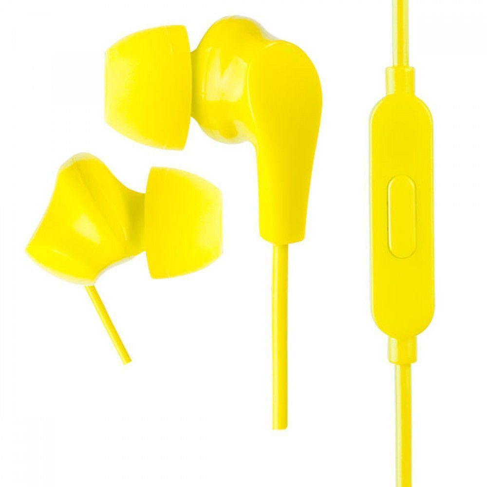 Наушники Perfeo ALPHA внутриканальные с микрофоном желтые #1