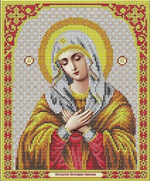 Рисунок на ткани Благовест "Богородица. Умиление" 20x25 см, Иконы Святые Религия  #1