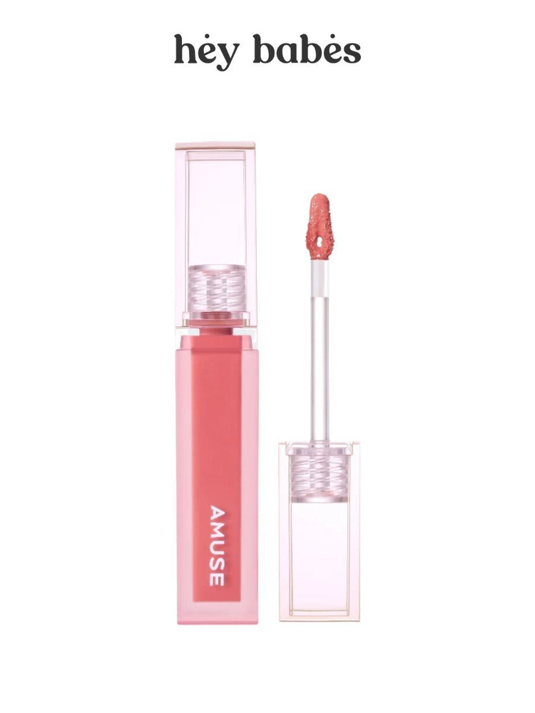 Глянцевый тинт для губ в нежно-розовом оттенке AMUSE Dew Tint 02 Breeze  #1