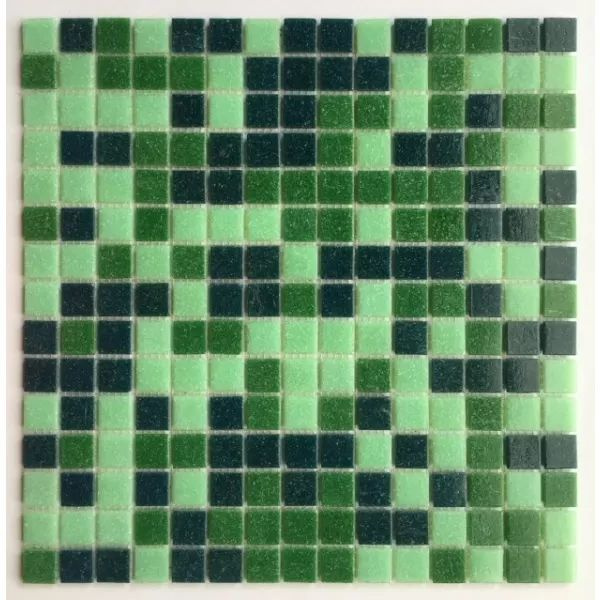 Мозаика Tessare 32,7х32,7х0,4см стекломасса зеленый микс шт(RHM02)  #1