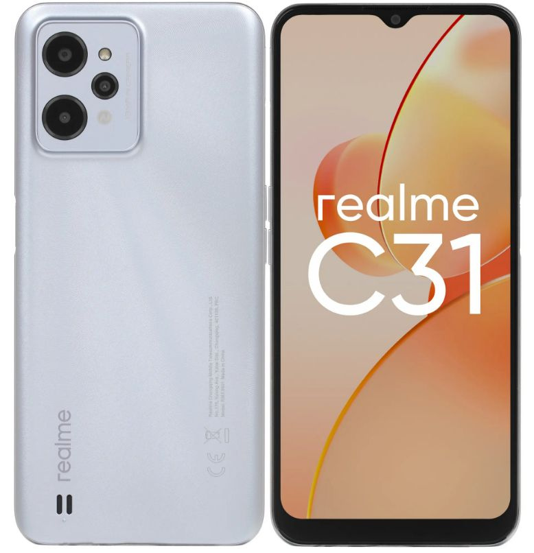 realme Смартфон C31 64 ГБ (6042419) серебристый 4/64 ГБ, серебристый  #1