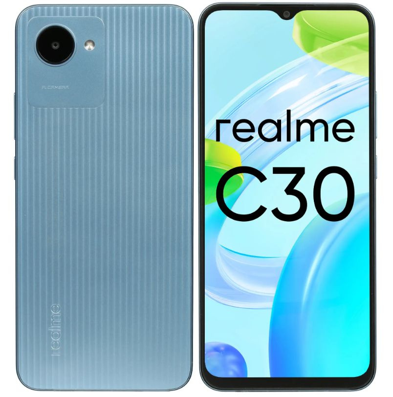 realme Смартфон C30 голубой 64 ГБ 4/64 ГБ, голубой #1