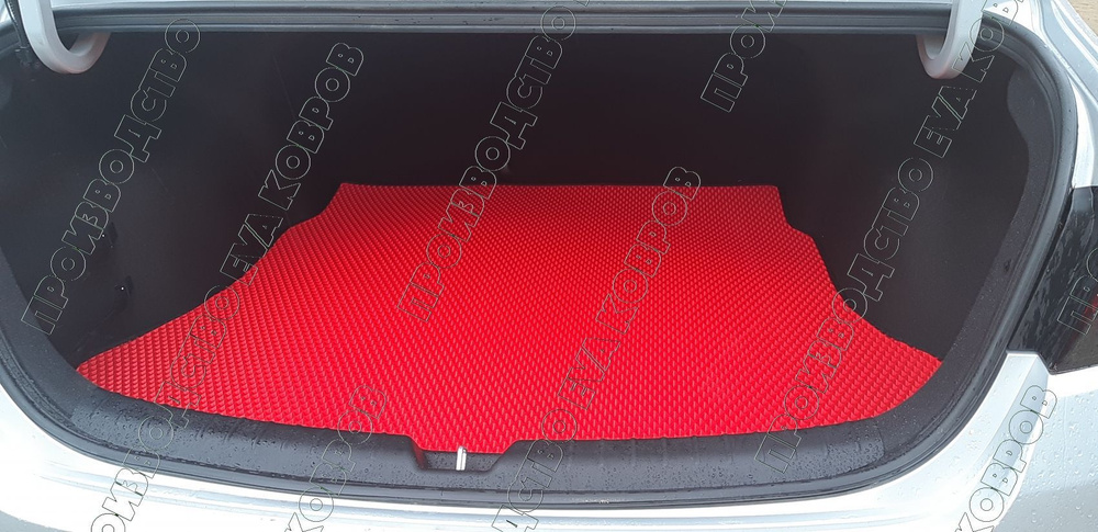 Автомобильный коврик EvaKzN в багажник Эва (Eva) для Kia Rio III поколения седан 2011 - 2014г Ромб черные #1