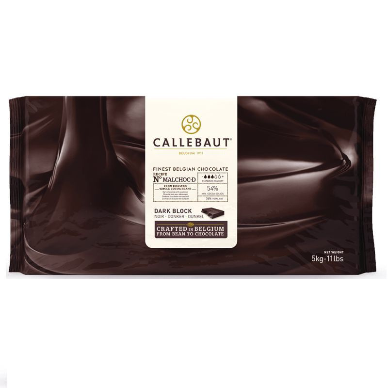 Темный шоколад без сахара на мальтитоле Callebaut 54,5% какао, блок, 5 кг, MALCHOC-D-123  #1