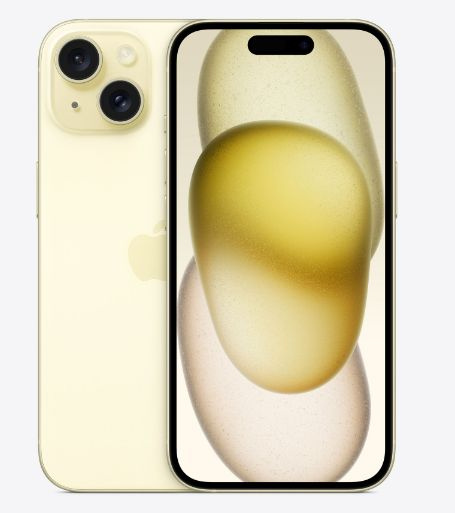Apple Смартфон iPhone 15 eSIM+SIM 6/256 ГБ, желтый #1