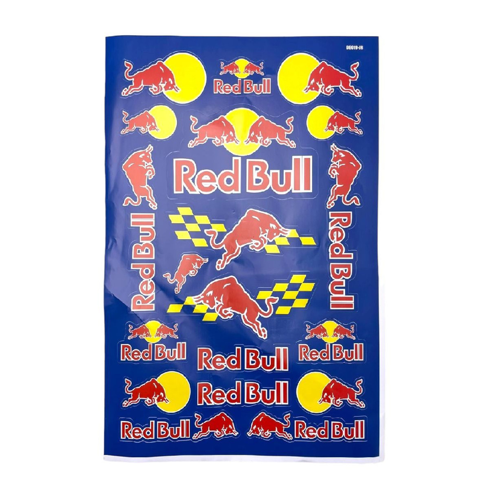 Наклейки для мотоцикла Red Bull 300*430 мм сине-красные #1