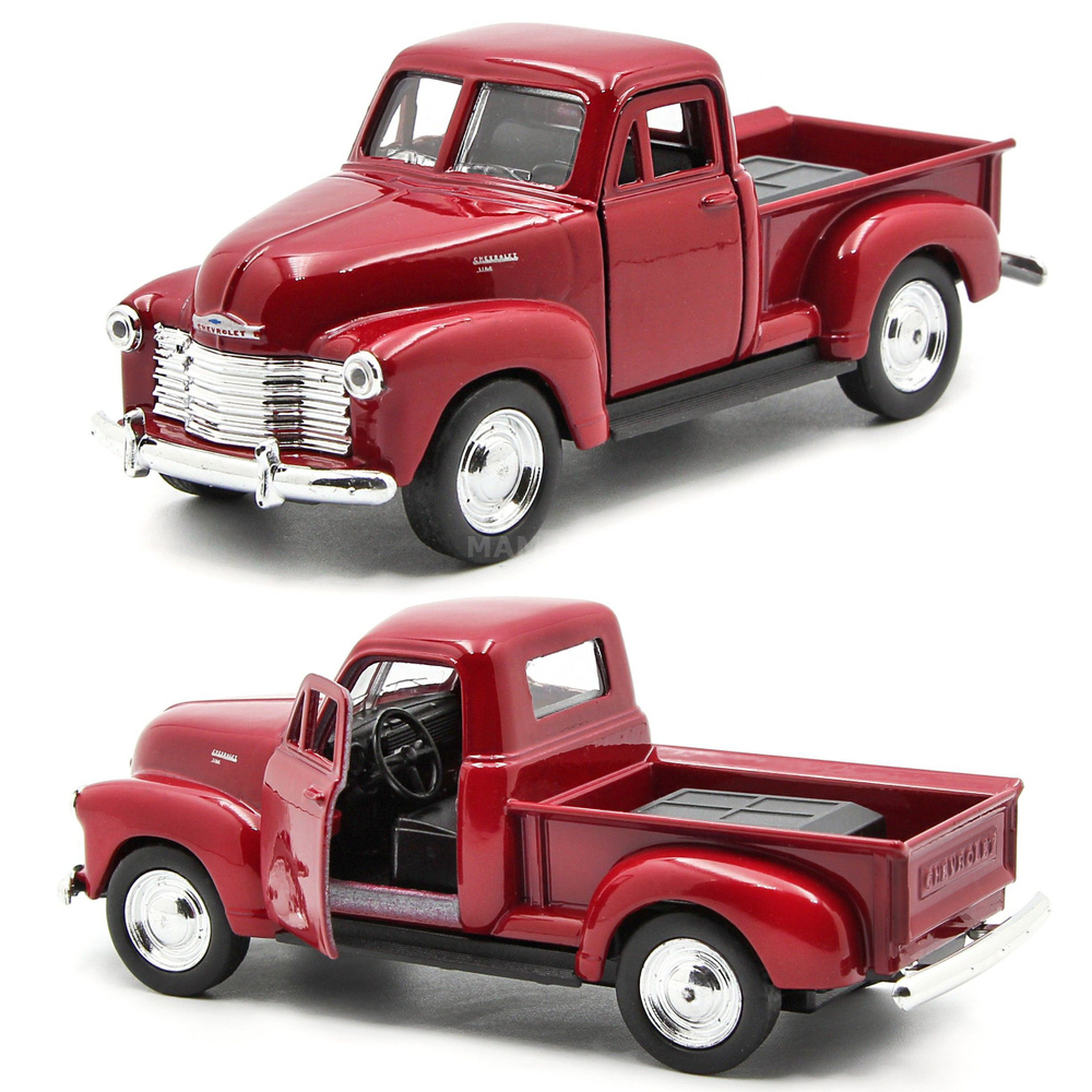 Машинка металлическая Welly 1:39 Chevrolet 3100 Pick Up (Шевроле Пикап) инерционная, двери открываются #1