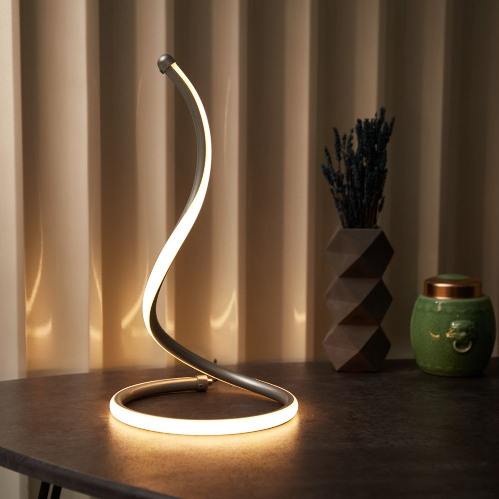 Настольная лампа светодиодная Rexant Spiral Uno теплый белый свет цвет белый  #1