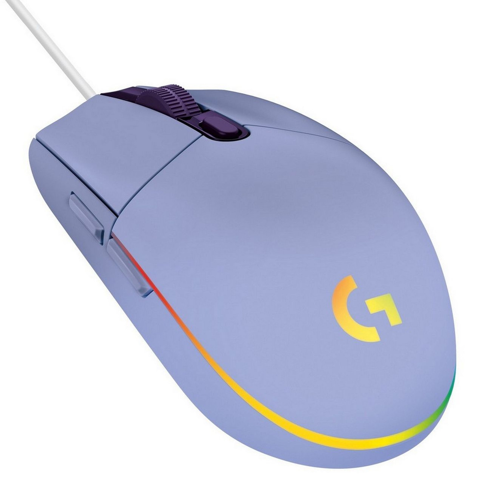 Logitech Игровая мышь проводная G102 LightSync Lilac, лиловый #1