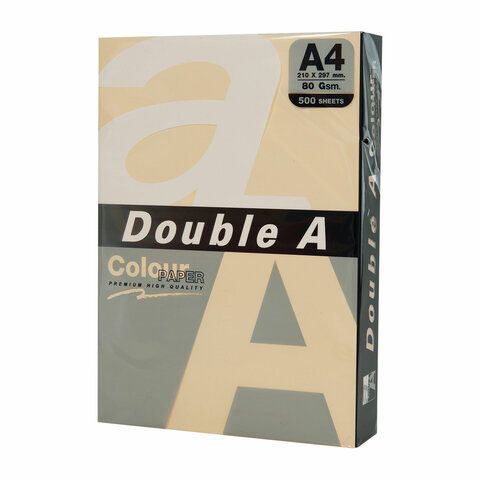 Бумага цветная DOUBLE A А4 80г/м2 500 л пастель светло-оранжевая  #1